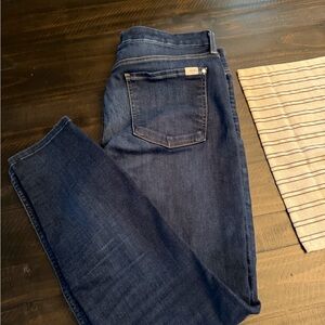 Jen 7 by 7 For All Mankind Dark Blue Skinny Jeans